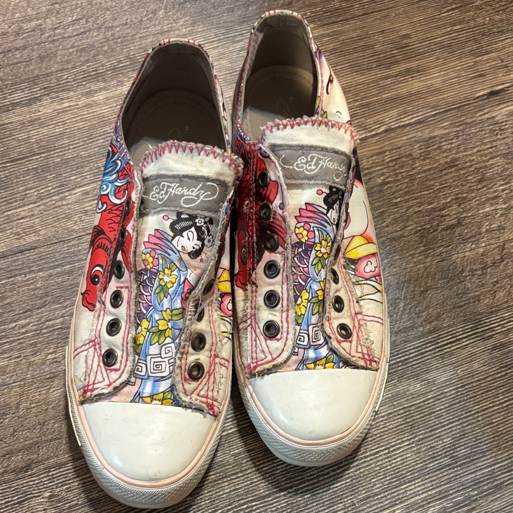 Ed Hardy Sneakers - Red, Blue, Yellow